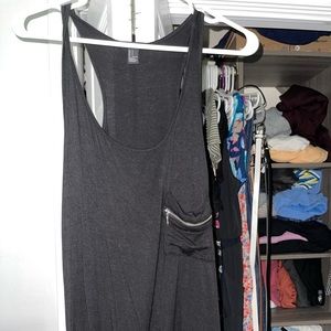 black racer back tank top with pocket